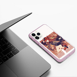 Чехол iPhone 11 Pro матовый HU TAO Genshin Impact Ху Тао, цвет: 3D-розовый — фото 2