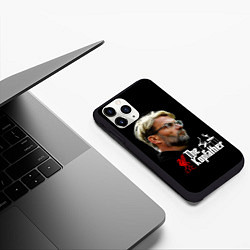 Чехол iPhone 11 Pro матовый Юрген Клопп Ливерпуль, цвет: 3D-черный — фото 2