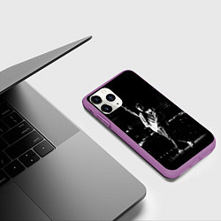 Чехол iPhone 11 Pro матовый Фараон на Сцене Pharaoh ЧБ, цвет: 3D-фиолетовый — фото 2