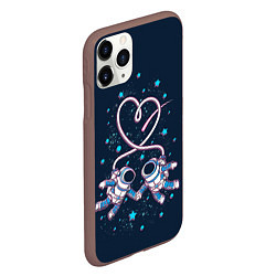 Чехол iPhone 11 Pro матовый Космическая любовь Cosmic love, цвет: 3D-коричневый — фото 2