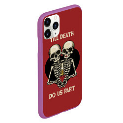 Чехол iPhone 11 Pro матовый Любовь до Гроба love till death, цвет: 3D-фиолетовый — фото 2