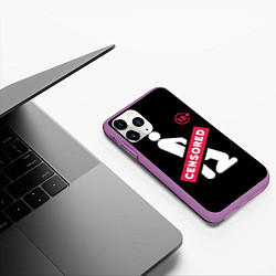 Чехол iPhone 11 Pro матовый CENCORED, цвет: 3D-фиолетовый — фото 2