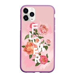 Чехол iPhone 11 Pro матовый Pink Flower