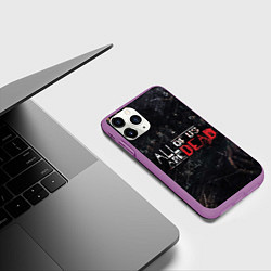 Чехол iPhone 11 Pro матовый Мы все мертвы Сериал Логотип, цвет: 3D-фиолетовый — фото 2