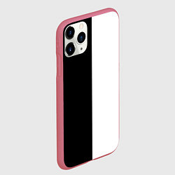 Чехол iPhone 11 Pro матовый Black and white чб, цвет: 3D-малиновый — фото 2