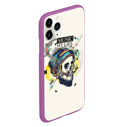 Чехол iPhone 11 Pro матовый Музыка Моя Жизнь Music My Life, цвет: 3D-фиолетовый — фото 2