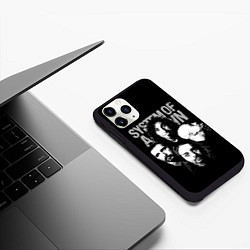 Чехол iPhone 11 Pro матовый System of a Down рок группа, цвет: 3D-черный — фото 2