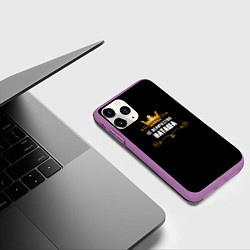 Чехол iPhone 11 Pro матовый Её величество Наташа, цвет: 3D-фиолетовый — фото 2