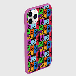 Чехол iPhone 11 Pro матовый Пластика Тела, цвет: 3D-фиолетовый — фото 2