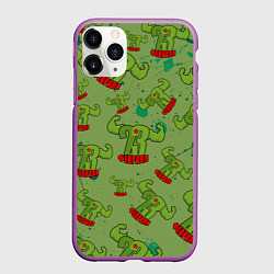 Чехол iPhone 11 Pro матовый Для сильной половины человечества, цвет: 3D-фиолетовый