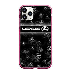 Чехол iPhone 11 Pro матовый LEXUS SPORT PATTERN, цвет: 3D-малиновый