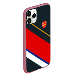 Чехол iPhone 11 Pro матовый Arsenal арсенал football, цвет: 3D-малиновый — фото 2