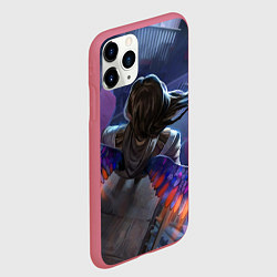 Чехол iPhone 11 Pro матовый Ангельский взор, цвет: 3D-малиновый — фото 2