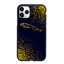 Чехол iPhone 11 Pro матовый ЯГУАР - Контур - Арт, цвет: 3D-черный