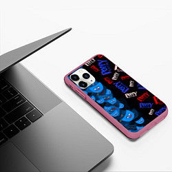 Чехол iPhone 11 Pro матовый Poppy Half Patter, цвет: 3D-малиновый — фото 2