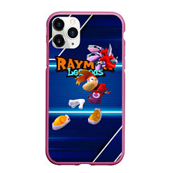 Чехол iPhone 11 Pro матовый Rayman Legends Blue, цвет: 3D-малиновый