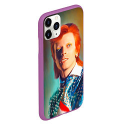 Чехол iPhone 11 Pro матовый Ziggy Stardust Portrait, цвет: 3D-фиолетовый — фото 2