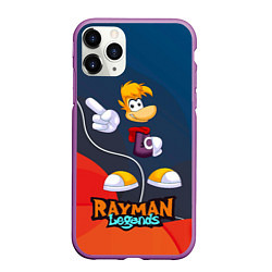 Чехол iPhone 11 Pro матовый Rayman Legends kid, цвет: 3D-фиолетовый