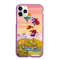 Чехол iPhone 11 Pro матовый Rayman воздушные шары, цвет: 3D-фиолетовый