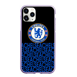 Чехол iPhone 11 Pro матовый Chelsea челси паттерн