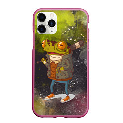 Чехол iPhone 11 Pro матовый Лягушка хулиган Frog hooligan