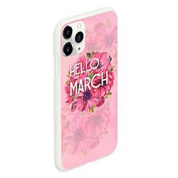 Чехол iPhone 11 Pro матовый Hello march, цвет: 3D-белый — фото 2