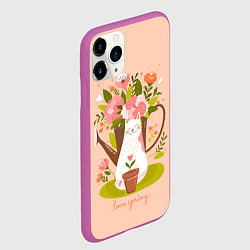 Чехол iPhone 11 Pro матовый Love spring, цвет: 3D-фиолетовый — фото 2