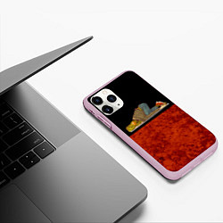 Чехол iPhone 11 Pro матовый Ленивая лягушка Lazy Frog, цвет: 3D-розовый — фото 2