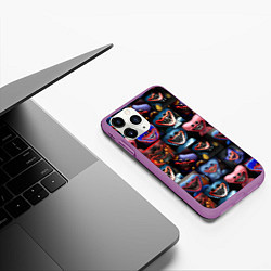 Чехол iPhone 11 Pro матовый POPPY PLAYTIME - РАЗНЫЙ ХАГГИ ВАГГИ, цвет: 3D-фиолетовый — фото 2