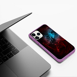 Чехол iPhone 11 Pro матовый Погасший рыцарь Elden Ring, цвет: 3D-фиолетовый — фото 2