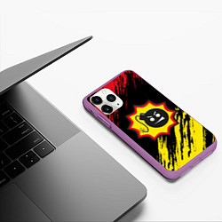 Чехол iPhone 11 Pro матовый Serious Sam Big Logo, цвет: 3D-фиолетовый — фото 2