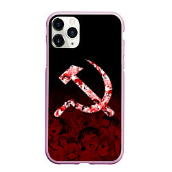 Чехол iPhone 11 Pro матовый СССР АХЕГАО USSR AHEGAO, цвет: 3D-розовый