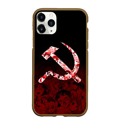 Чехол iPhone 11 Pro матовый СССР АХЕГАО USSR AHEGAO, цвет: 3D-коричневый