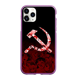 Чехол iPhone 11 Pro матовый СССР АХЕГАО USSR AHEGAO