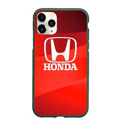 Чехол iPhone 11 Pro матовый HONDA хонда, цвет: 3D-темно-зеленый