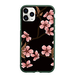 Чехол iPhone 11 Pro матовый Начало весны, цвет: 3D-темно-зеленый