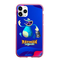 Чехол iPhone 11 Pro матовый Синий globox Rayman, цвет: 3D-малиновый