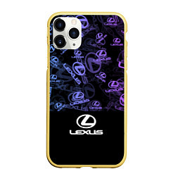 Чехол iPhone 11 Pro матовый LEXUS LOGO NEON PATTERN