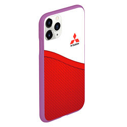 Чехол iPhone 11 Pro матовый Митсубиси Mitsubishi LOGO, цвет: 3D-фиолетовый — фото 2