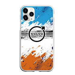 Чехол iPhone 11 Pro матовый След от покрышки VOLVO, цвет: 3D-белый