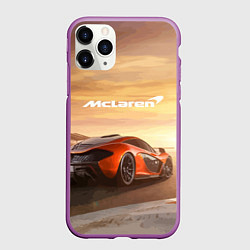 Чехол iPhone 11 Pro матовый McLaren - легендарная гоночная команда!, цвет: 3D-фиолетовый