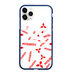 Чехол iPhone 11 Pro матовый Mitsubishi ASX, цвет: 3D-тёмно-синий