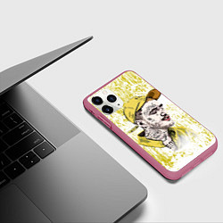 Чехол iPhone 11 Pro матовый Lil Peep CryBaby Yellow Лил Пип, цвет: 3D-малиновый — фото 2