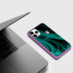 Чехол iPhone 11 Pro матовый Liverpool спорт, цвет: 3D-фиолетовый — фото 2