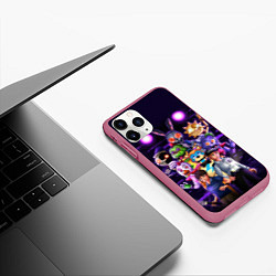 Чехол iPhone 11 Pro матовый Five Nights at Freddys: Security Breach персонажи, цвет: 3D-малиновый — фото 2