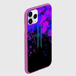 Чехол iPhone 11 Pro матовый Линейдж 2 Брызги, цвет: 3D-фиолетовый — фото 2