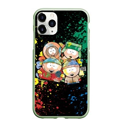 Чехол iPhone 11 Pro матовый Мультфильм Южный парк персонажи South Park