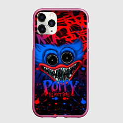Чехол iPhone 11 Pro матовый ХАГИ ВАГИ НЕОНОВОЕ ГРАФФИТИ БРЫЗГИ КРАСОК, цвет: 3D-малиновый