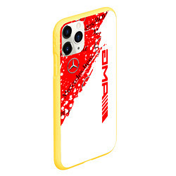 Чехол iPhone 11 Pro матовый Mercedes amg мерседес амг, цвет: 3D-желтый — фото 2