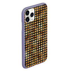 Чехол iPhone 11 Pro матовый Золотые кружочки, цвет: 3D-серый — фото 2